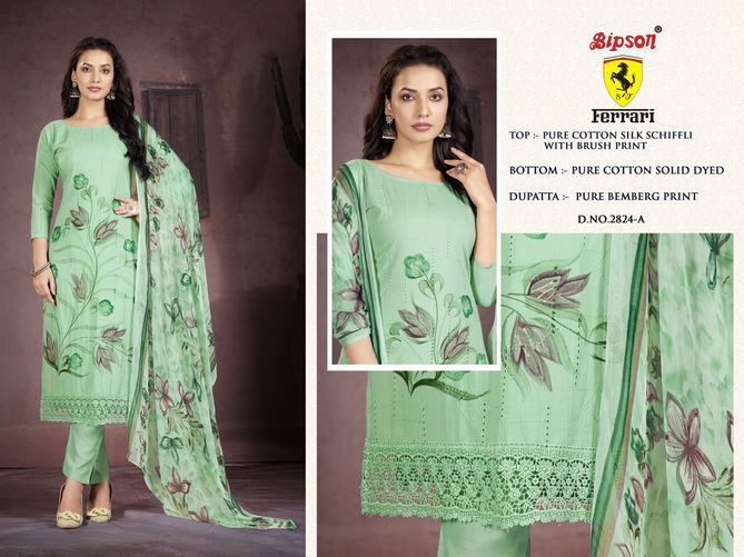 Ferrari 2824 By Bipson Cotton Silk Dress Material Wholesale Shop In Surat
